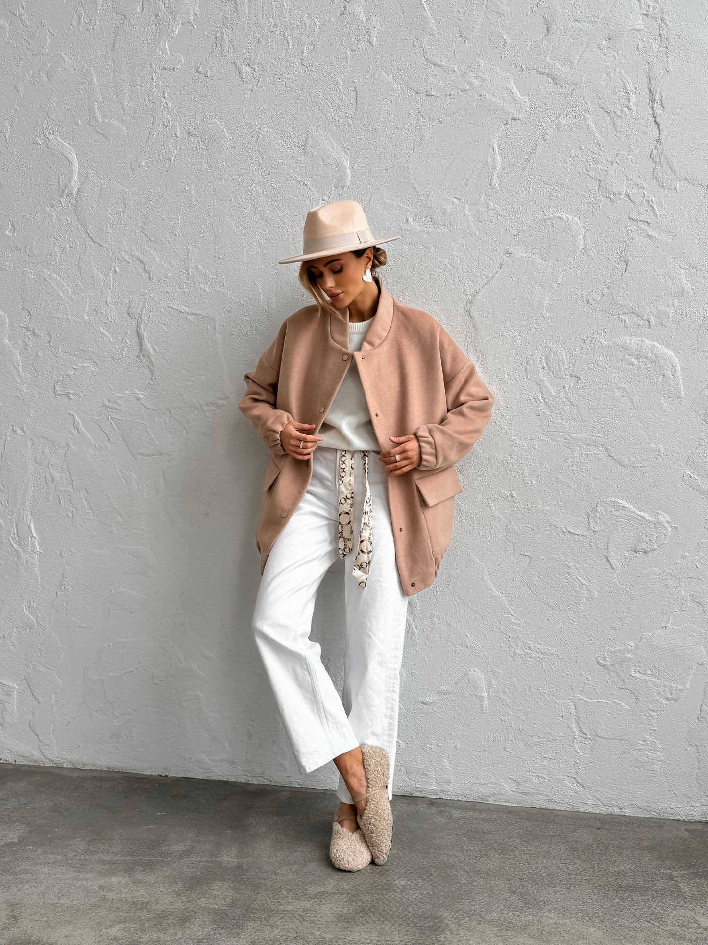 Wool Bomber, beige